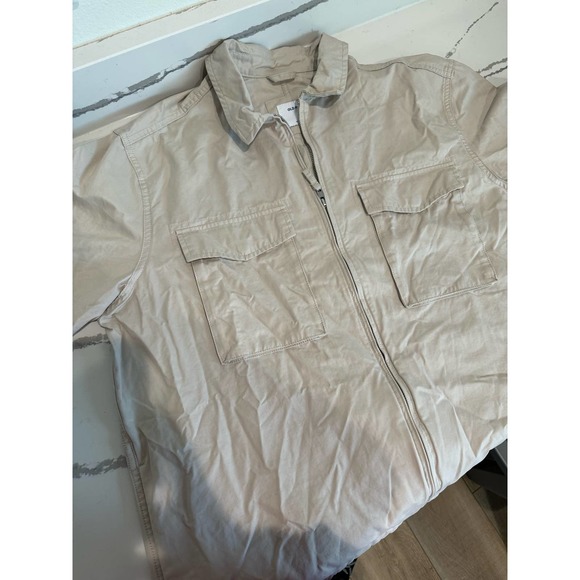 Old Navy Men's Khaki Jacket Front Pockets Size XL - Picture 8 of 9